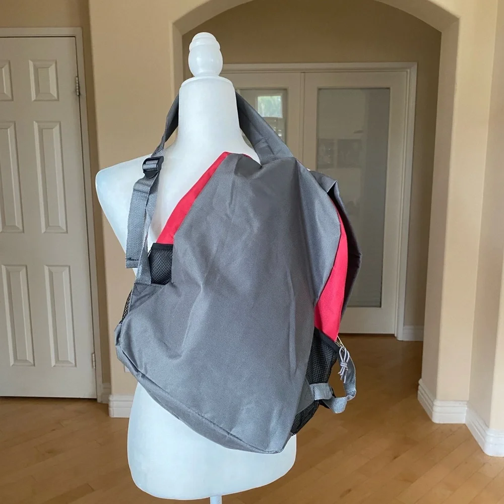 NWT Moda West Red and Gray Backpack